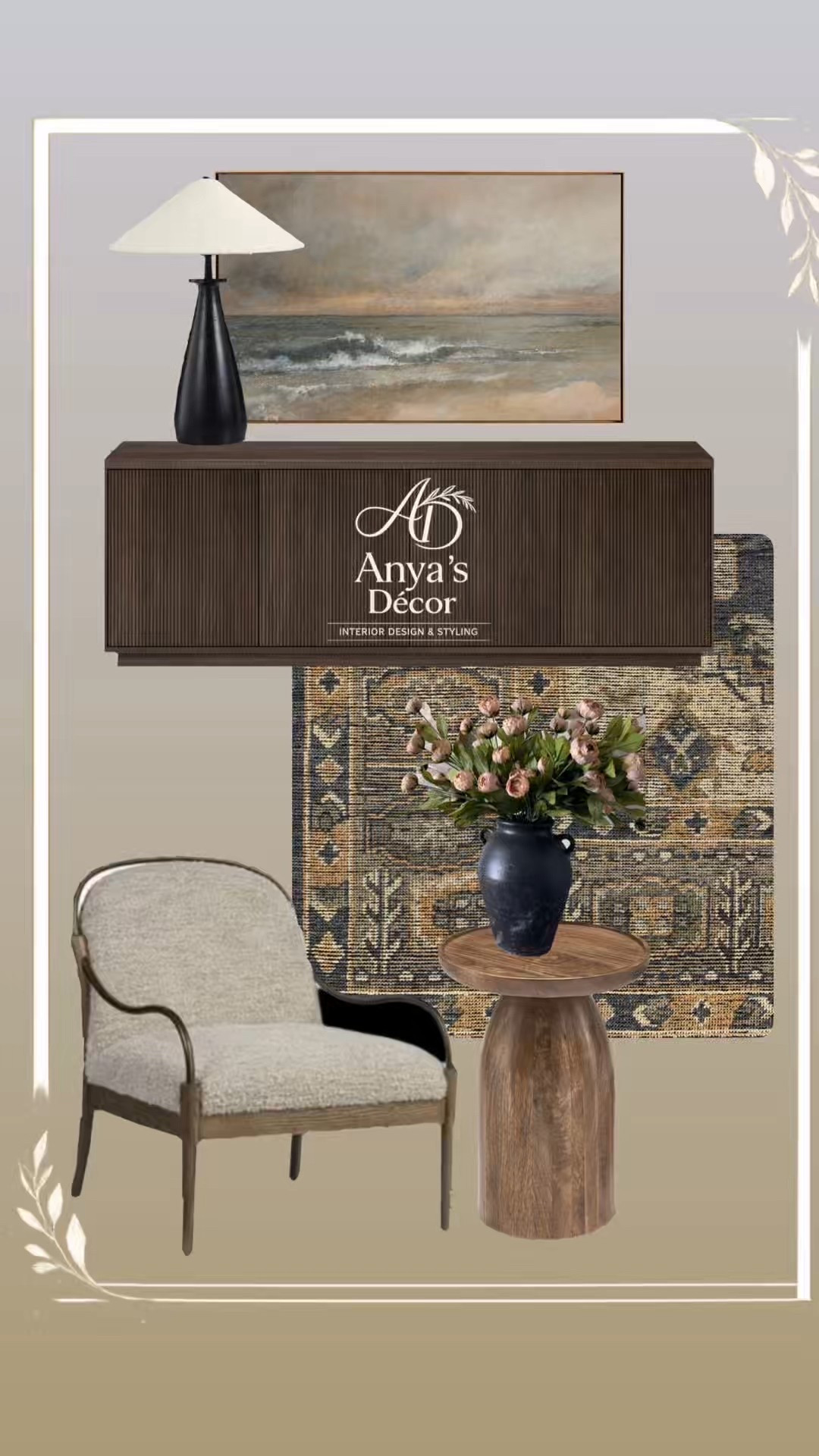 Neutral, layered, and timeless 🤍
This mood board blends warm wood tones, soft textiles, classic art, and organic shapes to create a calm and elevated interior design story. I focus on spaces that feel collected, intentional, and livable — never trendy, always timeless.

If you’re dreaming of a space that feels cohesive, warm, and beautifully styled, I’d love to help bring your vision to life.
DM me or tap the link in my bio to work with Anya’s Décor for interior design & styling.


#LTKmomlife #LTKHome #LTKSaleAlert
