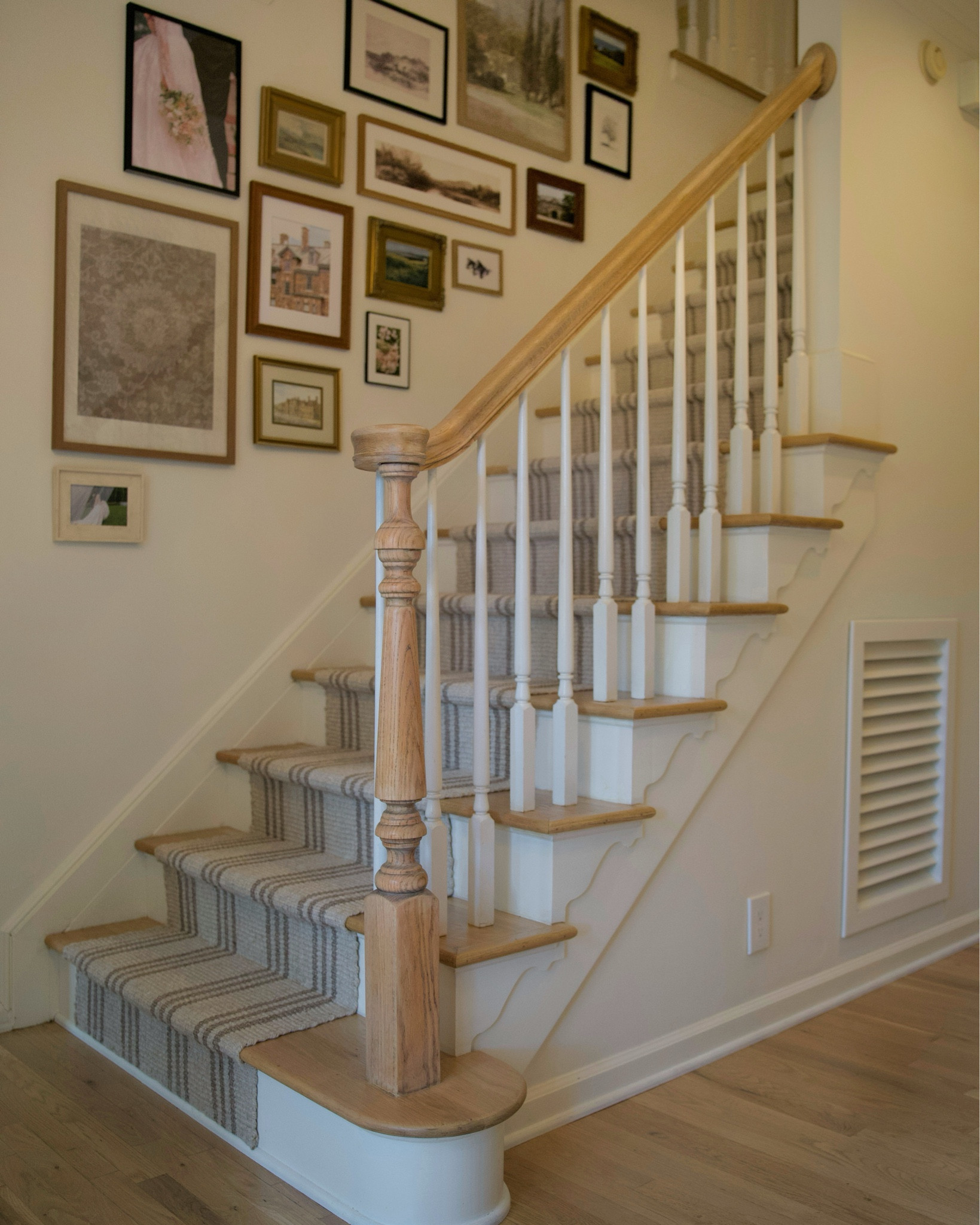 Budget Friendly Stair Runner: I used THREE 2’6” x 8’ runners for this full staircase runner! 

#LTKFindsUnder100 #LTKHome #LTKStyleTip