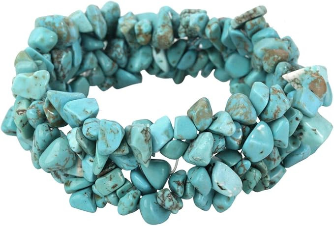 Gemstone Beaded Stretch Bracelet Fit Various Wrist Sizes, 5 Layers Birthstone Chakra Bracelet for... | Amazon (US)