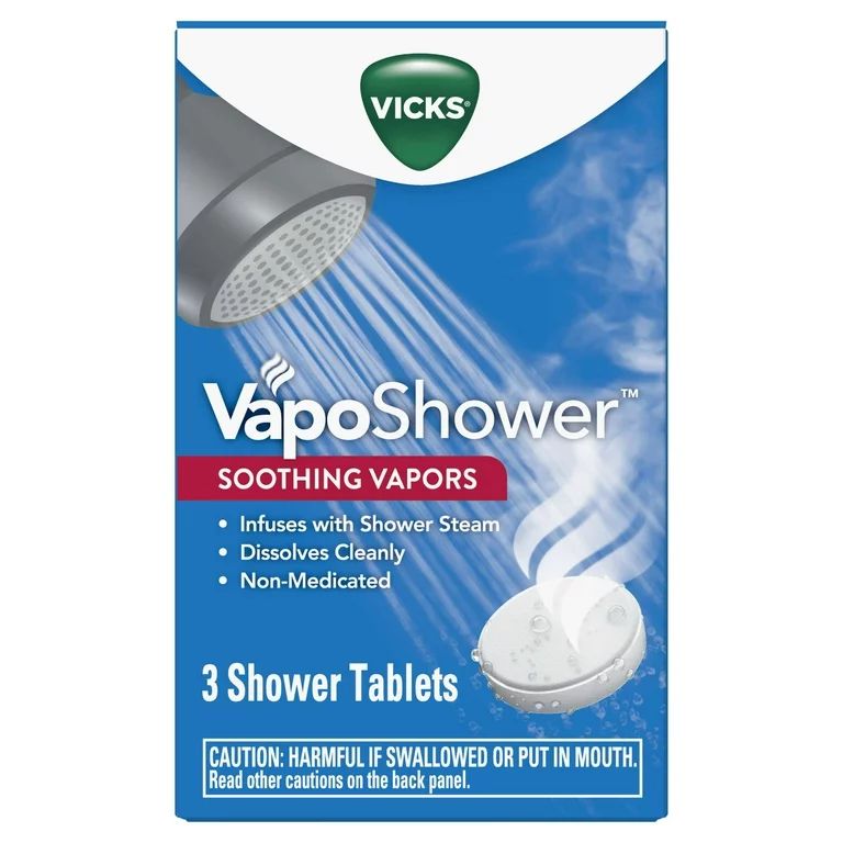 Vicks Vapo Shower, Dissolvable Shower Tablets for Cold Relief, Soothing and Non-Medicated, 3 Ct | Walmart (US)