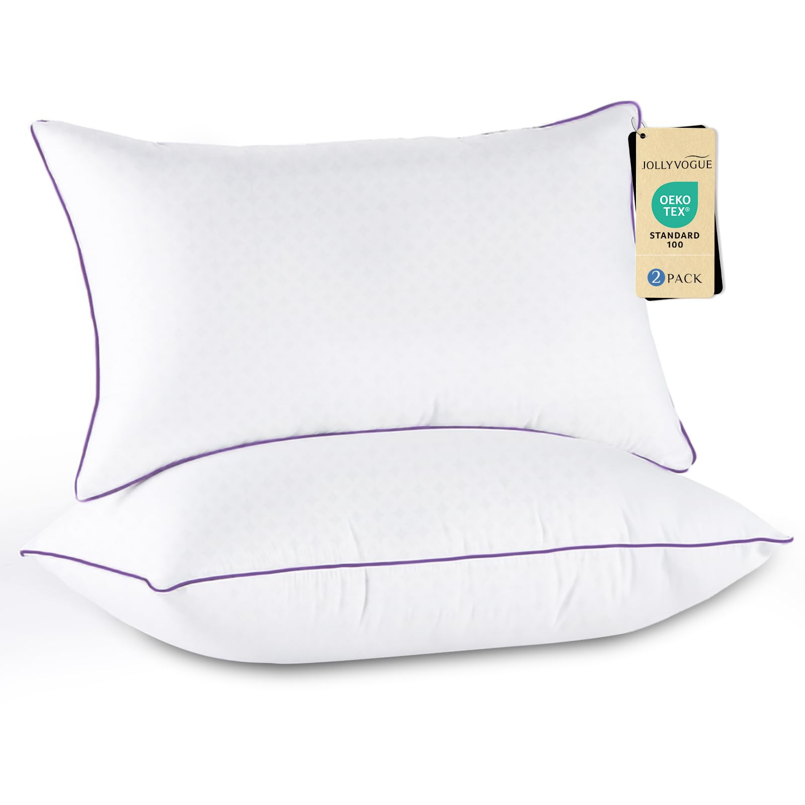 JOLLYVOGUE Pillows King Size Set of 2, Washable Supportive Bed Pillows with Super Soft Down Alter... | Amazon (US)