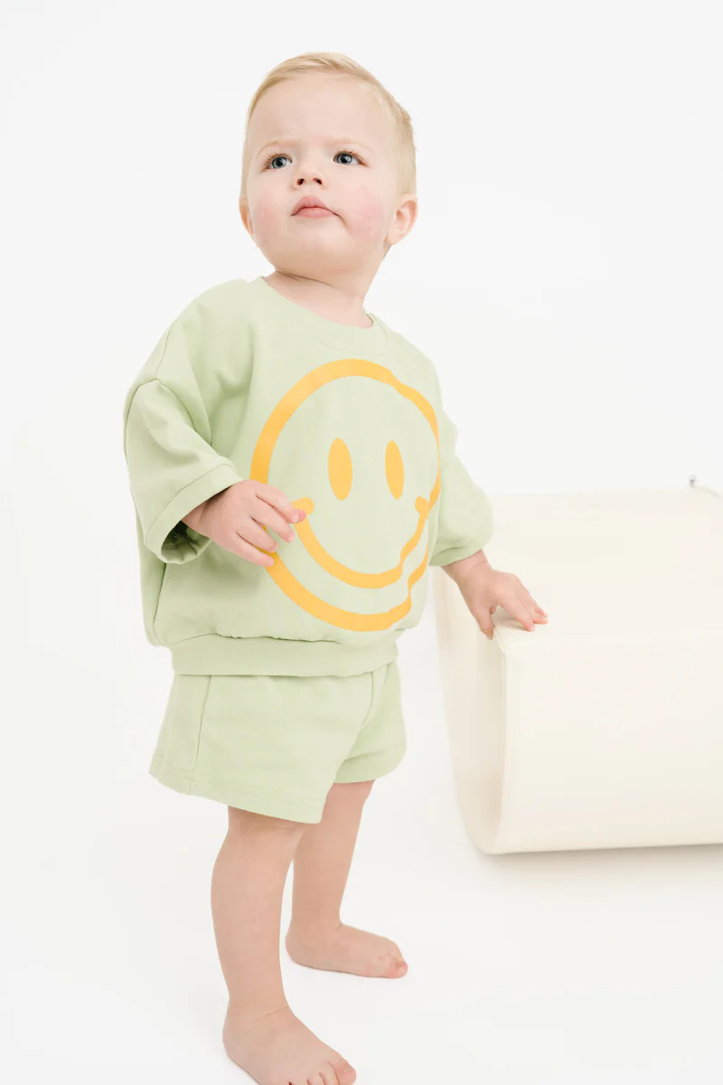 Honeydew Short Sleeve Smiley Set | Little One Shop Co