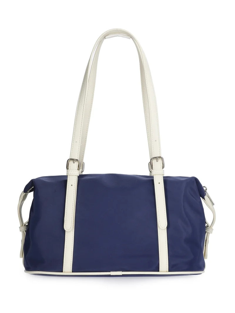 No Boundaries Women's Clubhouse Shoulder Bag with Charm, Navy | Walmart (US)