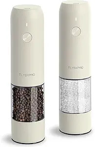 Electric Salt and Pepper Grinder Set, USB Rechargeable, Automatic Salt and Pepper Mill Grinder wi... | Amazon (US)