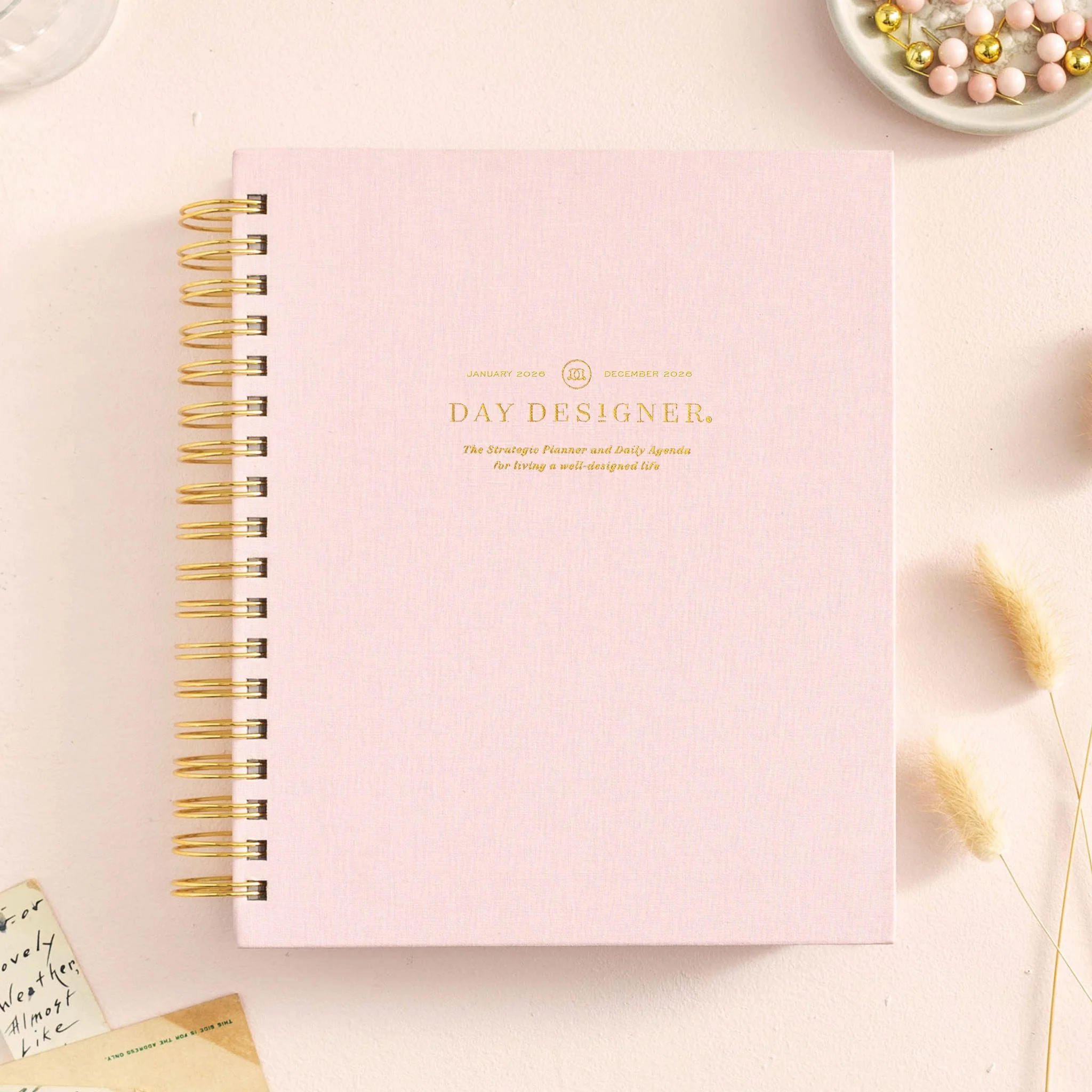 2026 Daily Planner: Peony Bookcloth | Day Designer