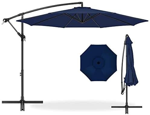 Best Choice Products 10ft Offset Hanging Market Patio Umbrella w/Easy Tilt Adjustment, Polyester Sha | Amazon (US)