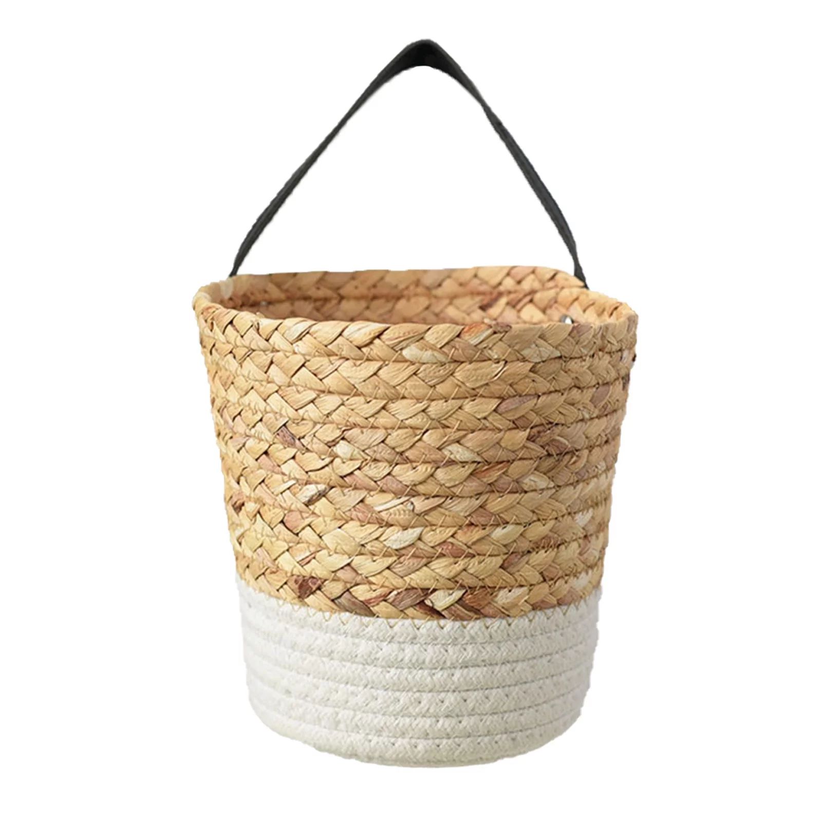 Storage Bag Rattan Seagrass Home Decor Handmade Paper Rope Brown Grass Belly Garden Flower Pot Pl... | Walmart (US)
