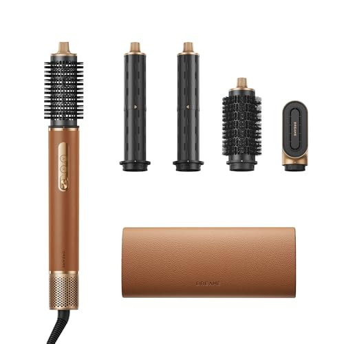 DREAME AirStyle Suite Pro Hair Styler & High-Speed Dryer, 110,000 RPM Motor, 3 Essential Snap-On Attachments for Curling, Volumizing & Fast Dry, Frizz Control, Cool Shot, Luxury Leather Travel Bag | Amazon (US)
