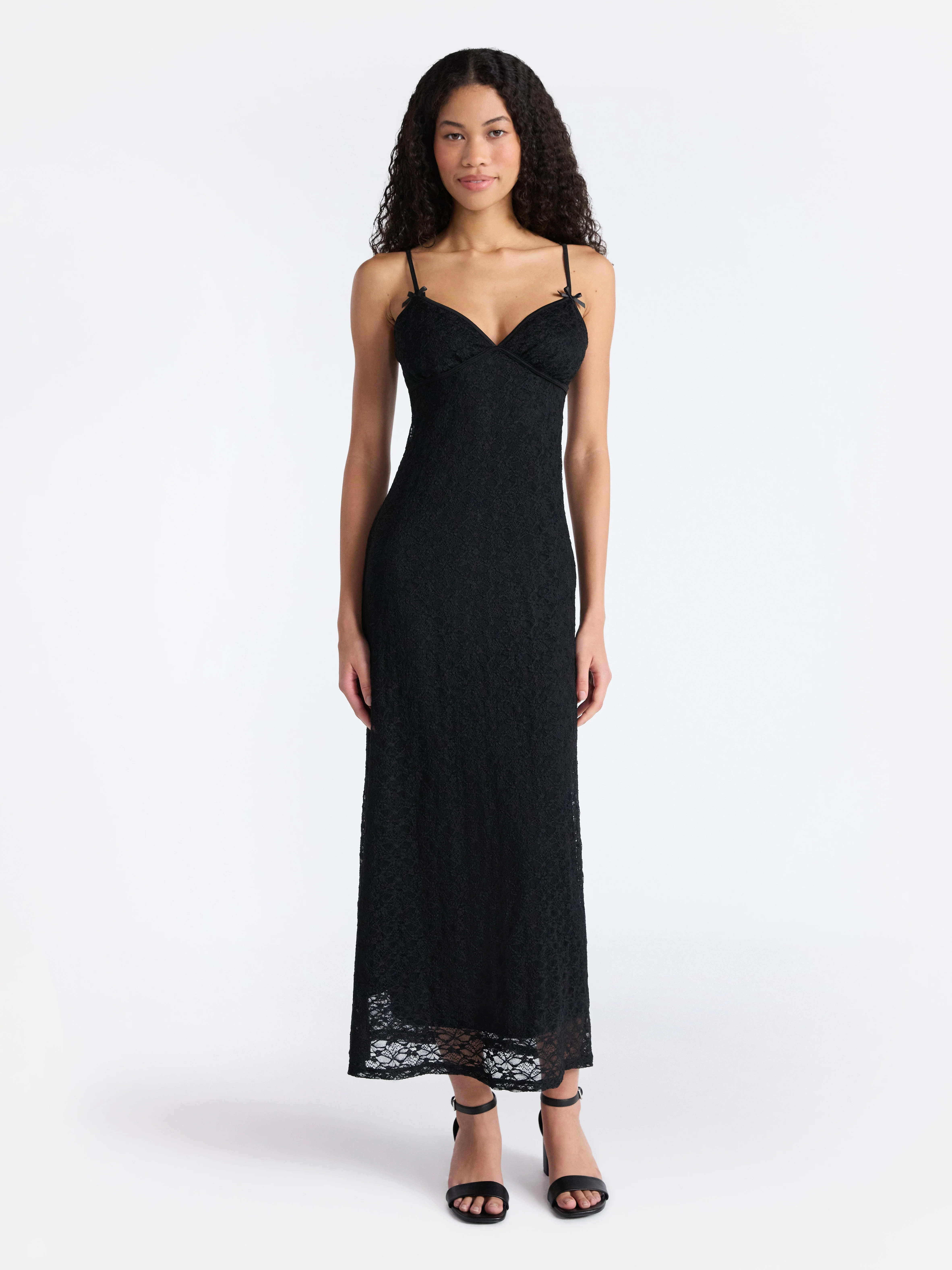 No Boundaries Triangle Top Maxi Dress, Women's | Walmart (US)