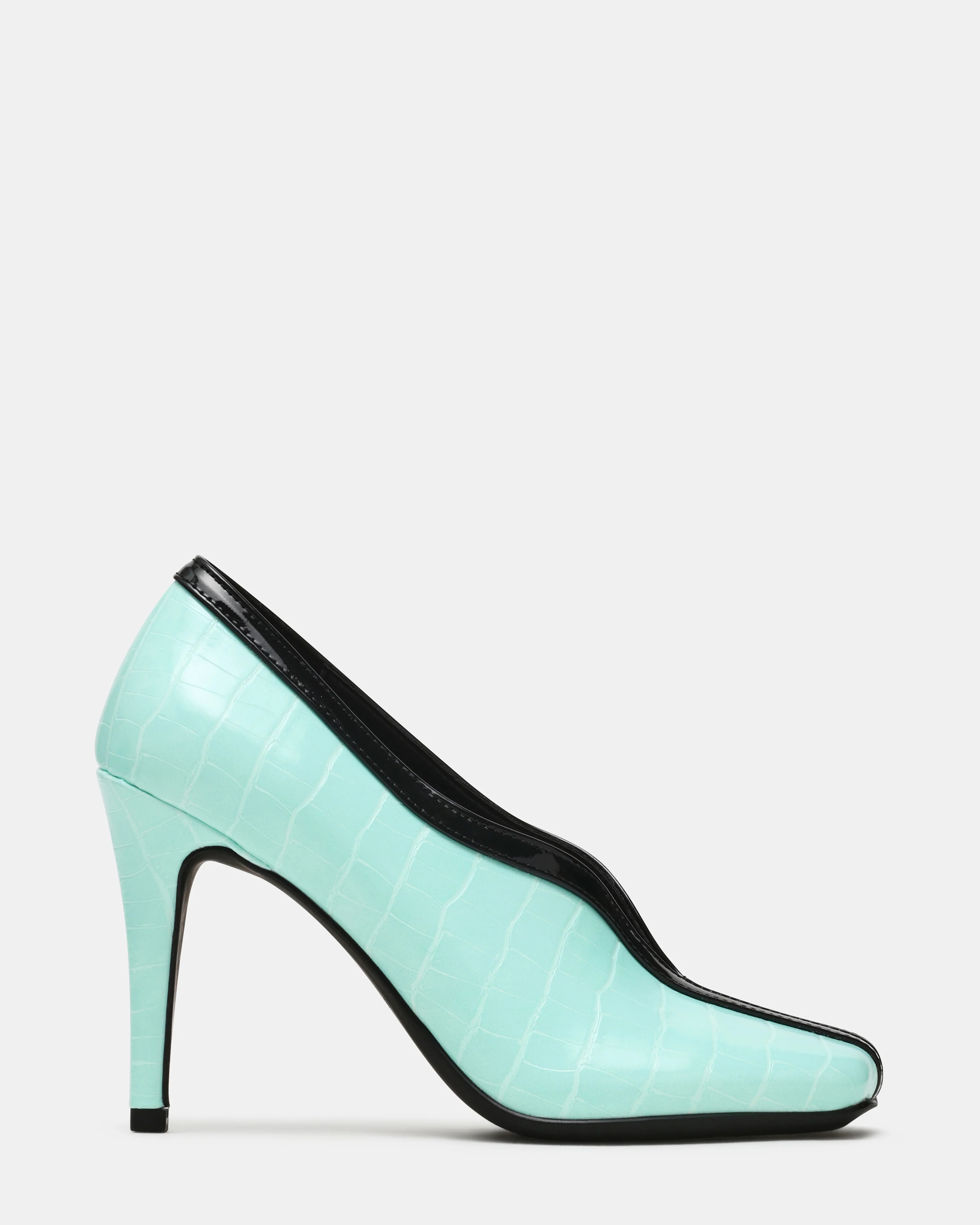 Steve Madden Women's Vita Square Toe Heels - Turquoise Multi - Size 8 - Leather | Steve Madden (US)