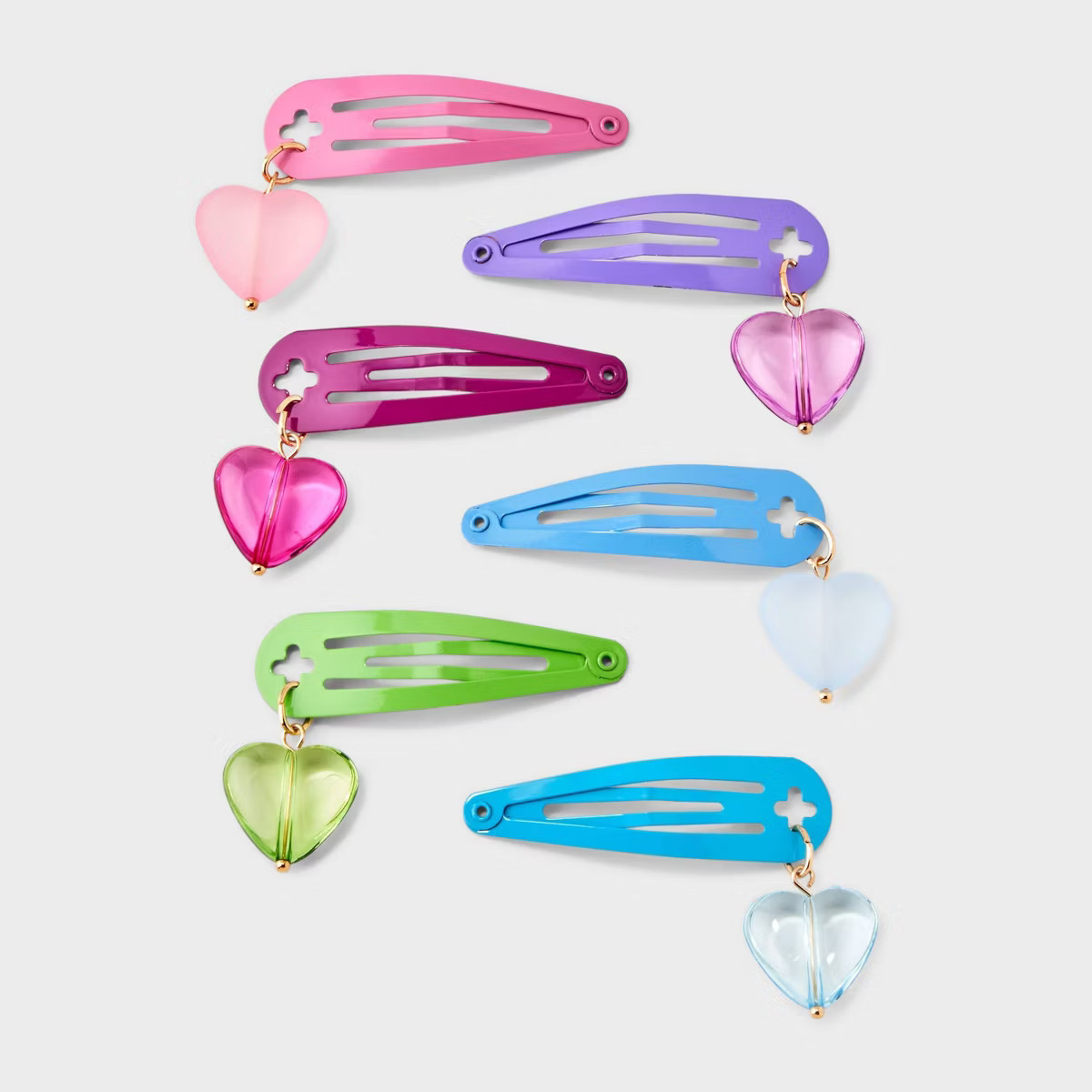 Girls' 6pk Heart Charms Clip Set - art class™ | Target