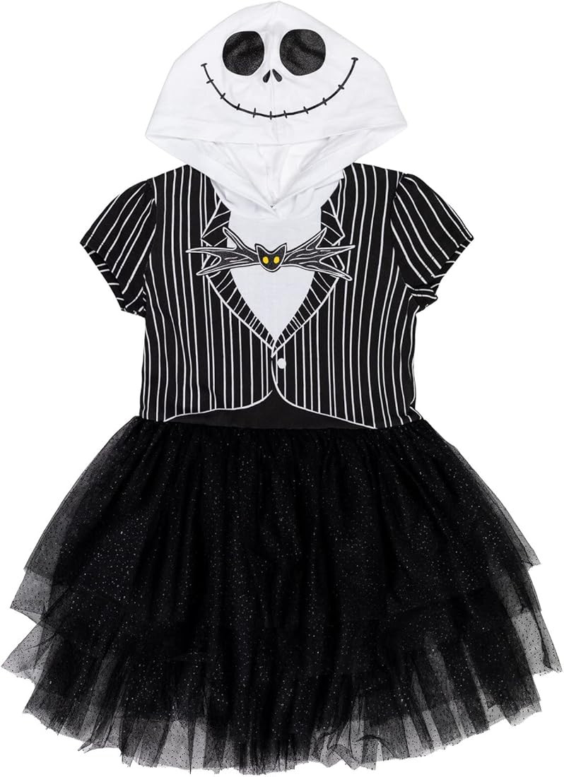 Disney Nightmare Before Christmas Jack Skellington Girls Cosplay Dress Little Kid to Big Kid | Amazon (US)