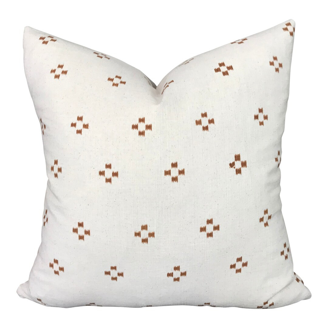 Chiangmai Native Cotton Pillow Cover // Gold Mustard Cotton Batik Pillow  // Modern Farmhouse Pil... | Etsy (US)