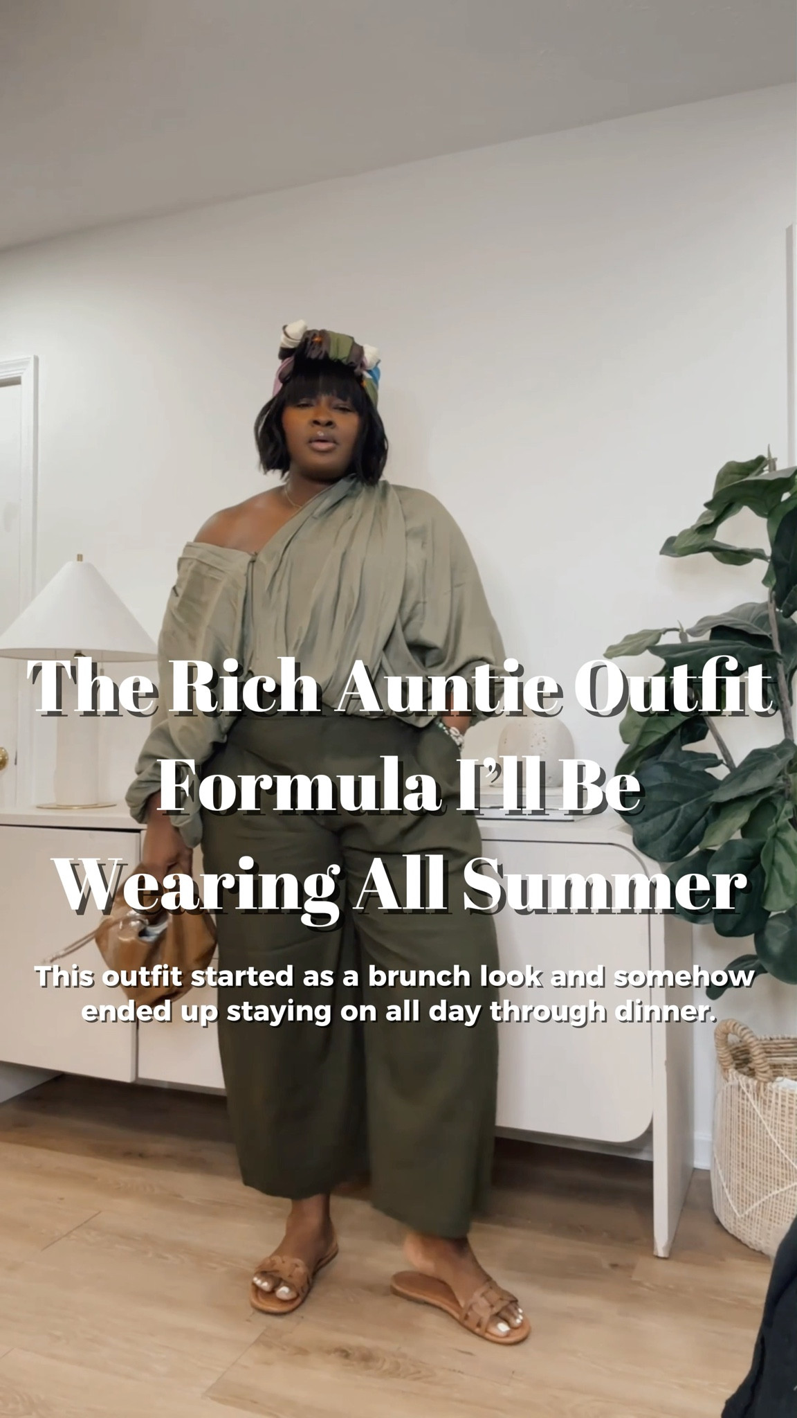 The kind of outfit that works for brunch, dinner, vacations, and everything in between. Comfortable, chic, and effortlessly put together. If you're looking for plus size outfit ideas and wide leg pants styling inspiration, this one is worth saving. #PlusSizeFashion #WideLegPants #CurvyStyle #BrunchOutfit #EffortlessFashion #VacationStyle #RichAuntieStyle #ElevatedCasual #LTKFashion #CurvyGirlStyle

#LTKSeasonal #LTKMidsize #LTKootd