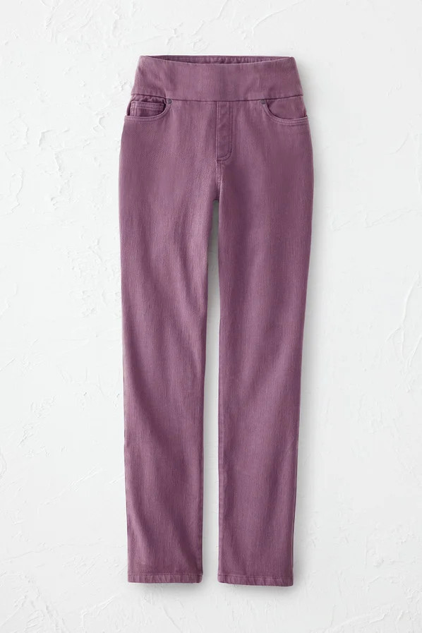 Knit Denim Mid Rise Slim-Leg Ankle Jeans | Coldwater Creek