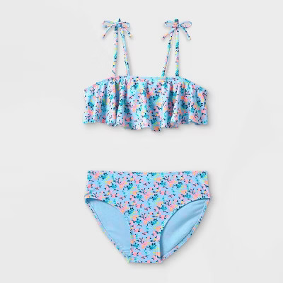Girls' Disty Floral Flounce Bikini Set- art class™ | Target