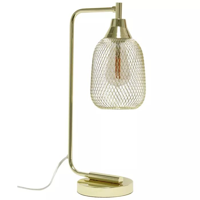 Industrial Mesh Desk Lamp Gold - Lalia Home | Target