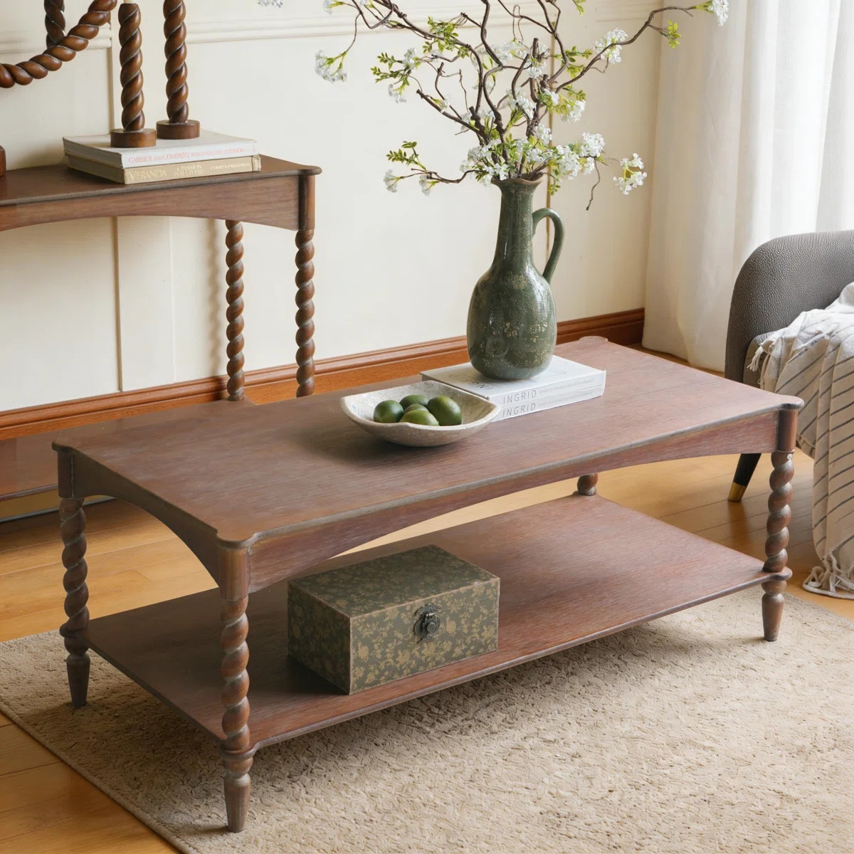 47X22x18.5" Brown Wood Coffee Table | Wayfair North America