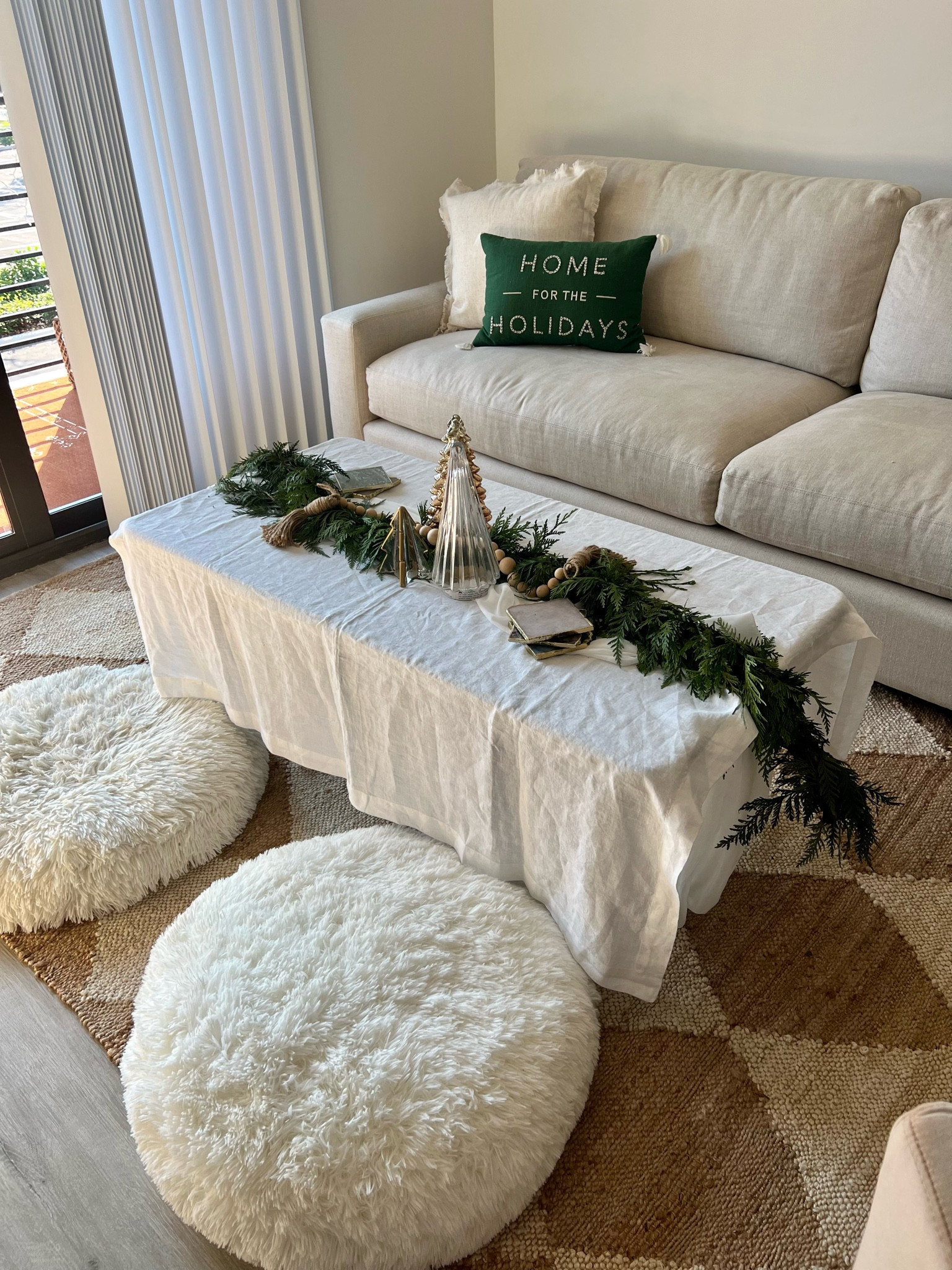 Don’t have a coffee table?! Here’s a little hack for when you’re having friends over and want a little table! Sit on the floor and gather around! #holidayparty 

#LTKHoliday #LTKSeasonal #LTKhome