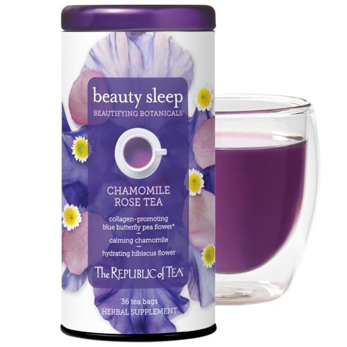 The Republic of Tea - Beautifying Botanicals® Beauty Sleep Chamomile Rose Herbal Tea Bags (36 count) | Amazon (US)