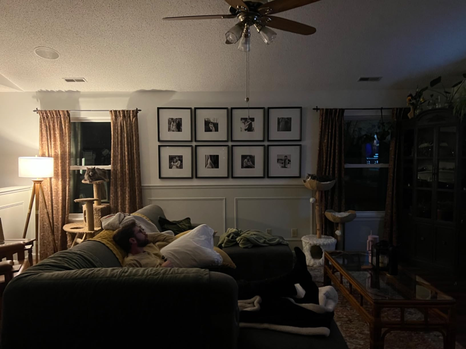 TWOPAGES Linen Blend Floral Curtain for Living Room & Bedroom, Light Blocking Decorative Curtain,... | Amazon (US)