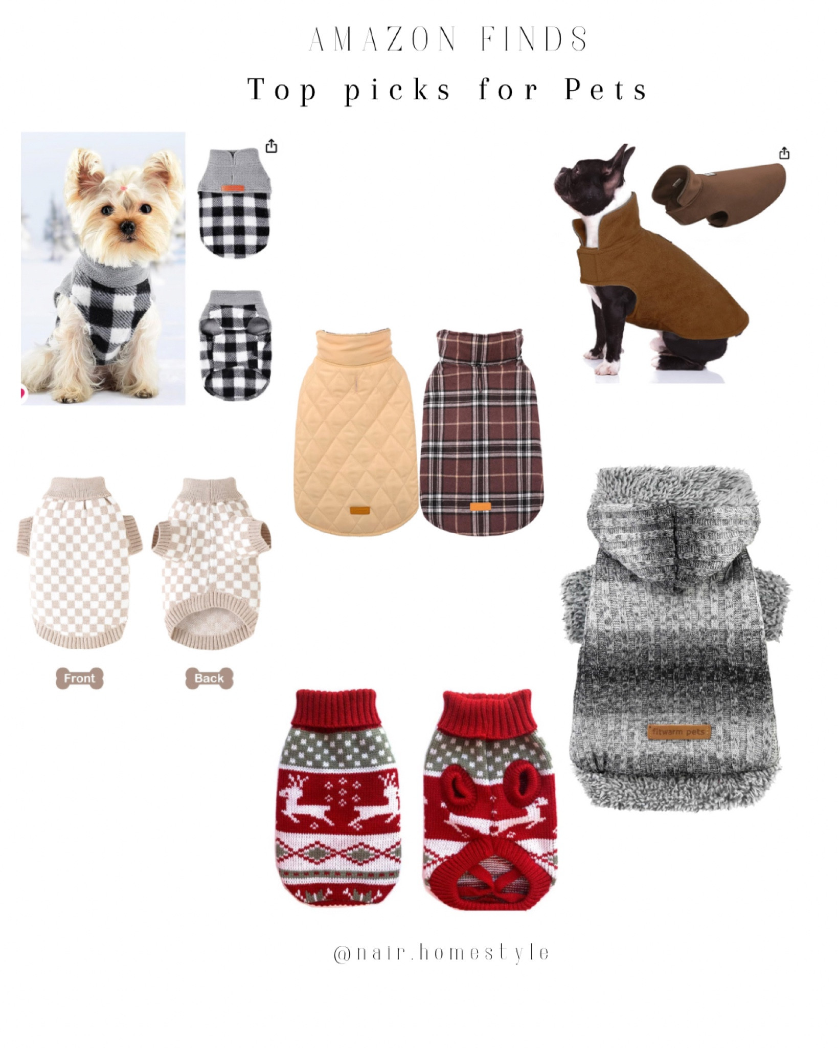 As we get into the colder months, it’s important to bundle up but if you have pets, make sure they are too! Here are my top picks and a few more linked for your furry friends. I have a couple of these for my dogs and can attest to the great quality of them! Plus they look sooo cute! 

#Pets, #dogsweaters, #Amazonpets, #Amazonfinds #ltkpets

#LTKU #LTKfindsunder50 #LTKGiftGuide