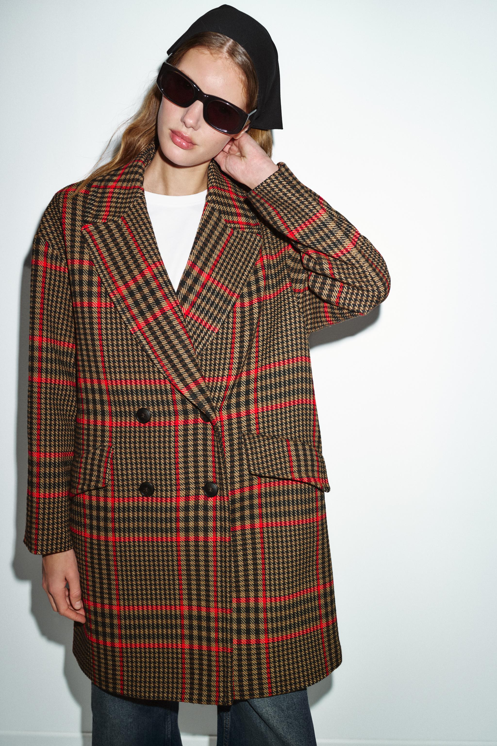 OVERSIZE CHECK COAT | Zara UK
