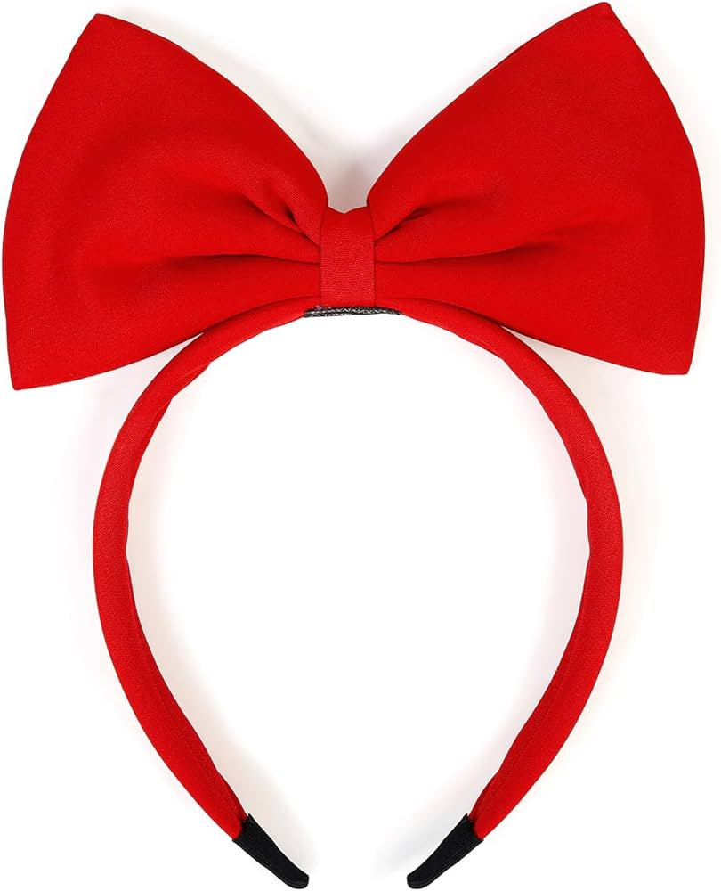 Huachi Red Bow Headbands for Women Girls, Cute Big Bow Headband Cosplay Costume Hair Accessories,... | Amazon (US)