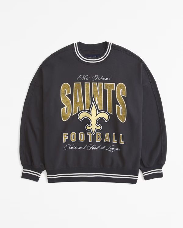 NFL New Orleans Saints Graphic Oversized Sunday Crew | NFL NFL | Abercrombie.com | Abercrombie & Fitch (US)