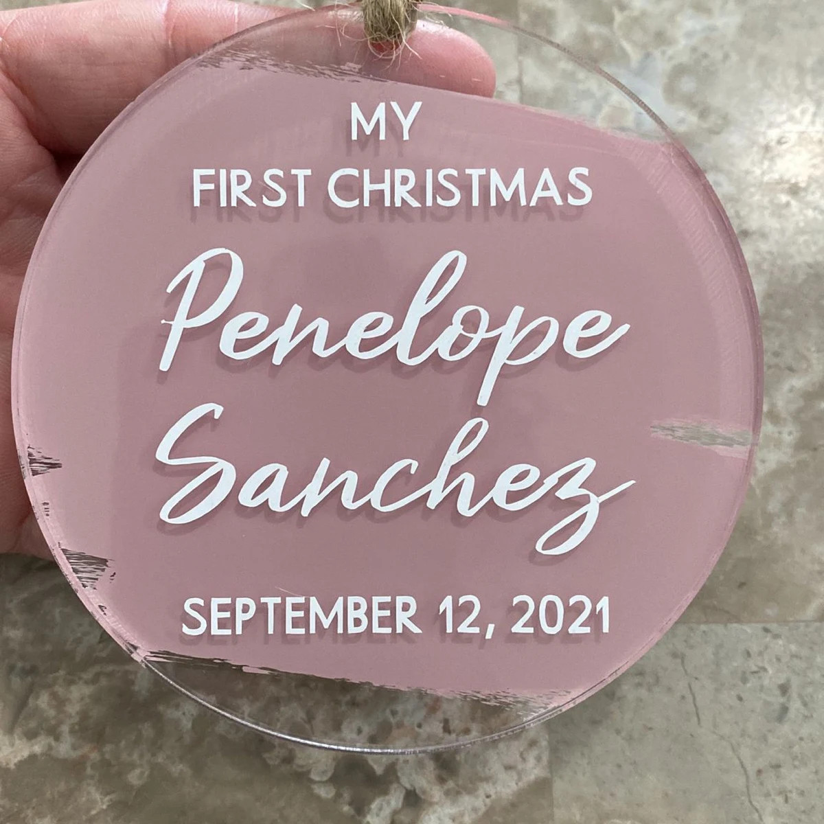 Baby's First Christmas Ornament | Custom | New Baby Gift | Personalized Baby Name | Birth Stats |... | Etsy (US)