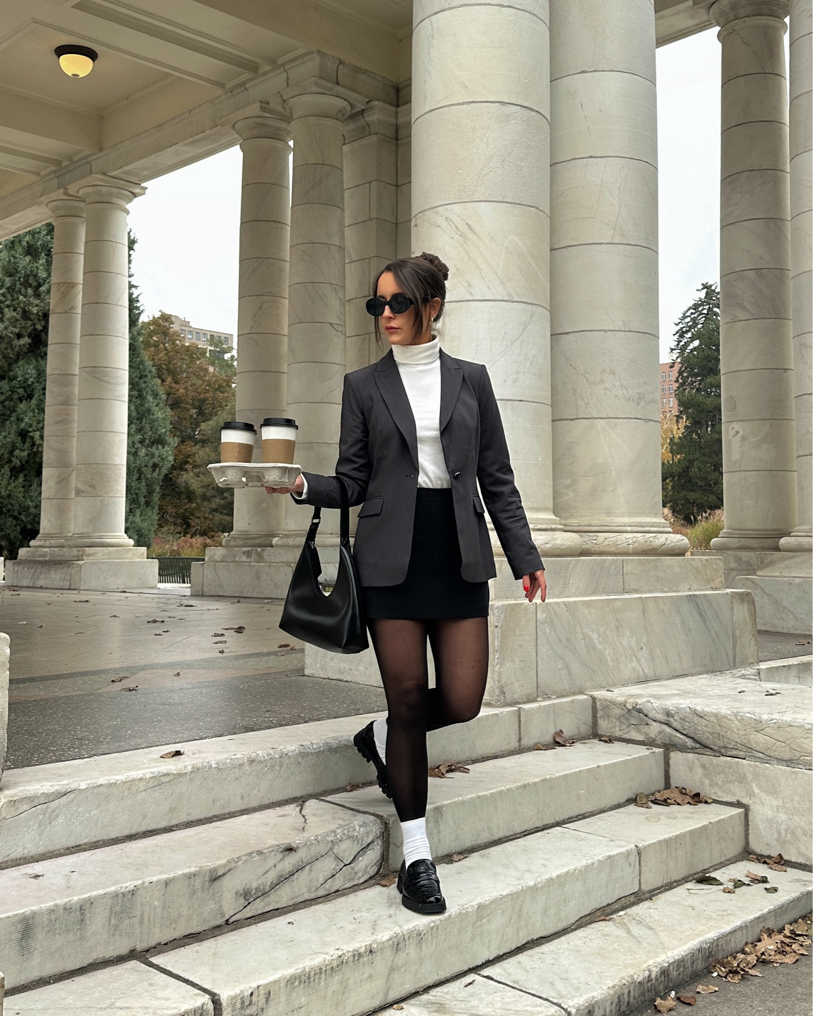 Blazer Sweater Winter Work Clothes Ideas COZY CHIC WINTER OUTFIT