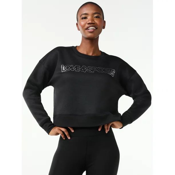 Love & Sports Women’s Fleece Logo Sweatshirt | Walmart (US)