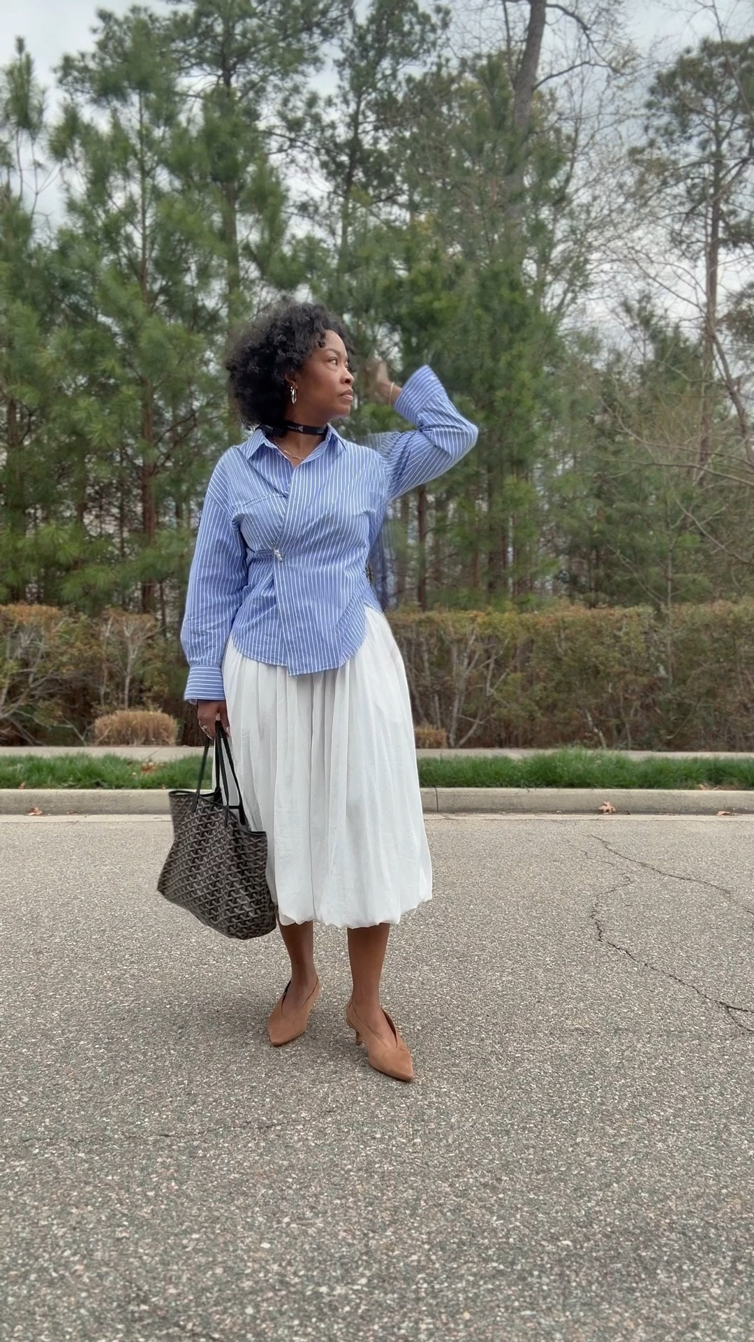 A reworked classic shirt,
a modern voluminous skirt,
with kitten heels that finish the look without trying too hard.

This is how I’m easing into Spring. 

#LTKootd #LTKSeasonal #LTKOver40