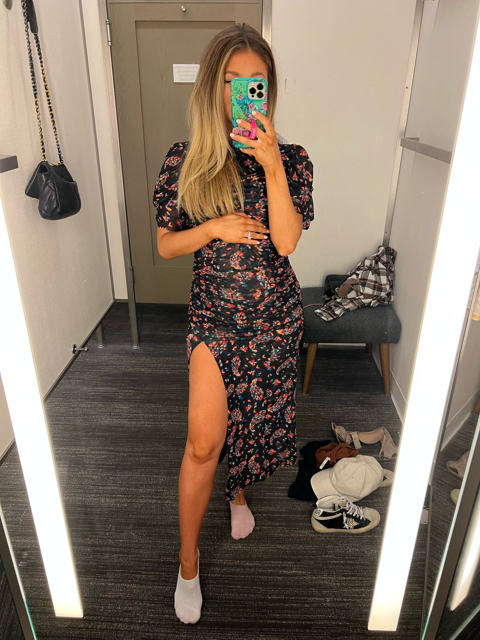 free people briella ruched dress Briella Midi Dress