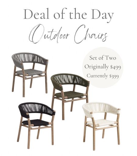Today’s Deal of the Day | I wish that we needed outdoor dining chairs (or they could also be used as lounge chairs).  I’m so in love with the texture, the shape and these color options!

#LTKSaleAlert #LTKHome