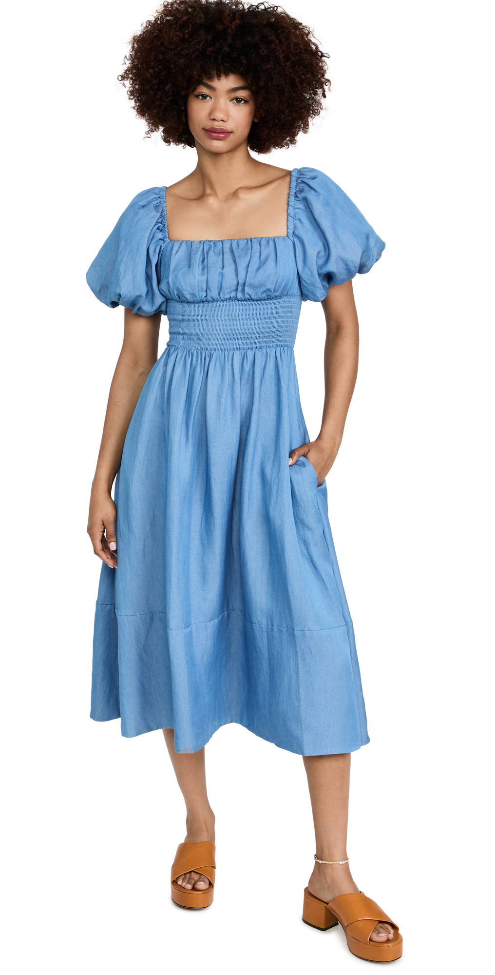 Puff Sleeve Smocked Dress | Shopbop