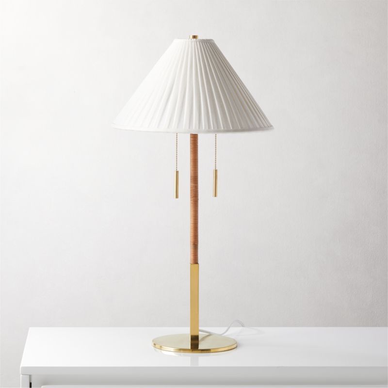 Pogo Brass and Cane Table Lamp + Reviews | CB2 | CB2