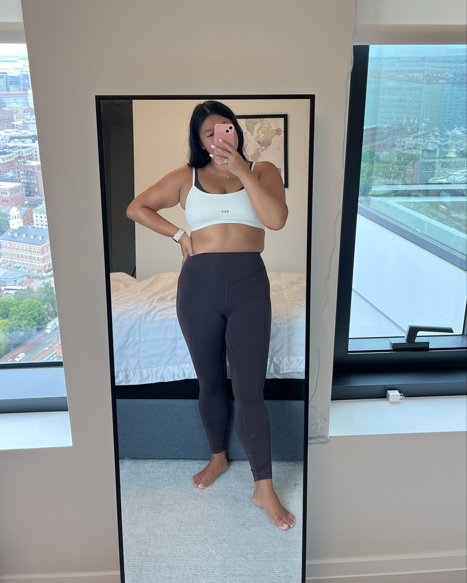 My favorite lululemon leggings are on sale now for UNDER $50!! The wunder under smooth cover high rise leggings are my go to for barre, running errands, and lounging around. I love the monochrome logo on the back  

I am wearing a size 6 in the color espresso. 

#LTKActive #LTKFindsUnder50 #LTKStyleTip