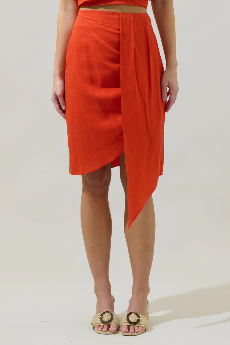 Bet On You Asymmetrical Midi Skirt | Sugarlips