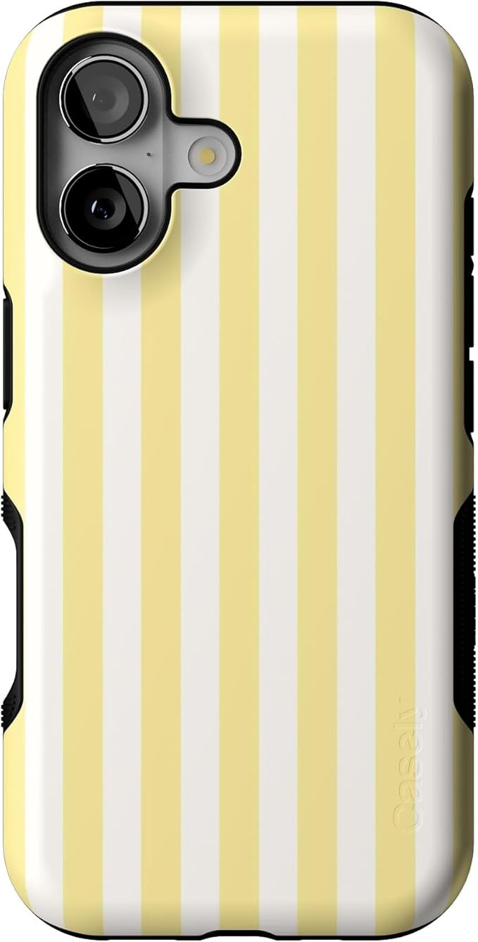 Casely iPhone 17 Case | Butter Yellow Stripes | Sunday Best | Bold Protective Design | Compatible... | Amazon (US)