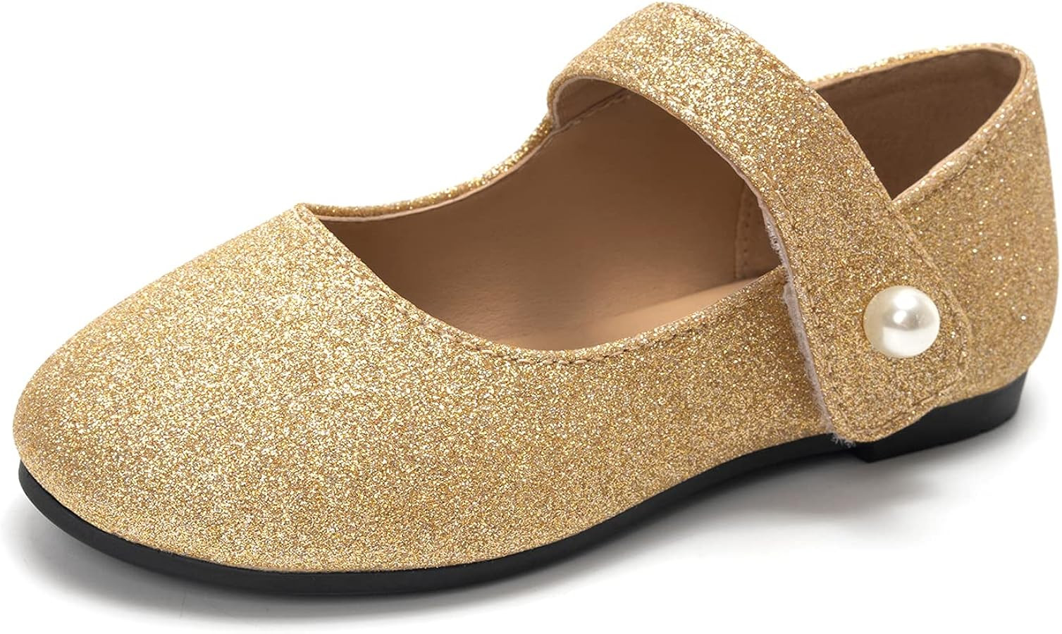 FUNKYMONKEY Toddler Little Girl Mary Jane Dress Shoes Ballet Flat | Amazon (US)