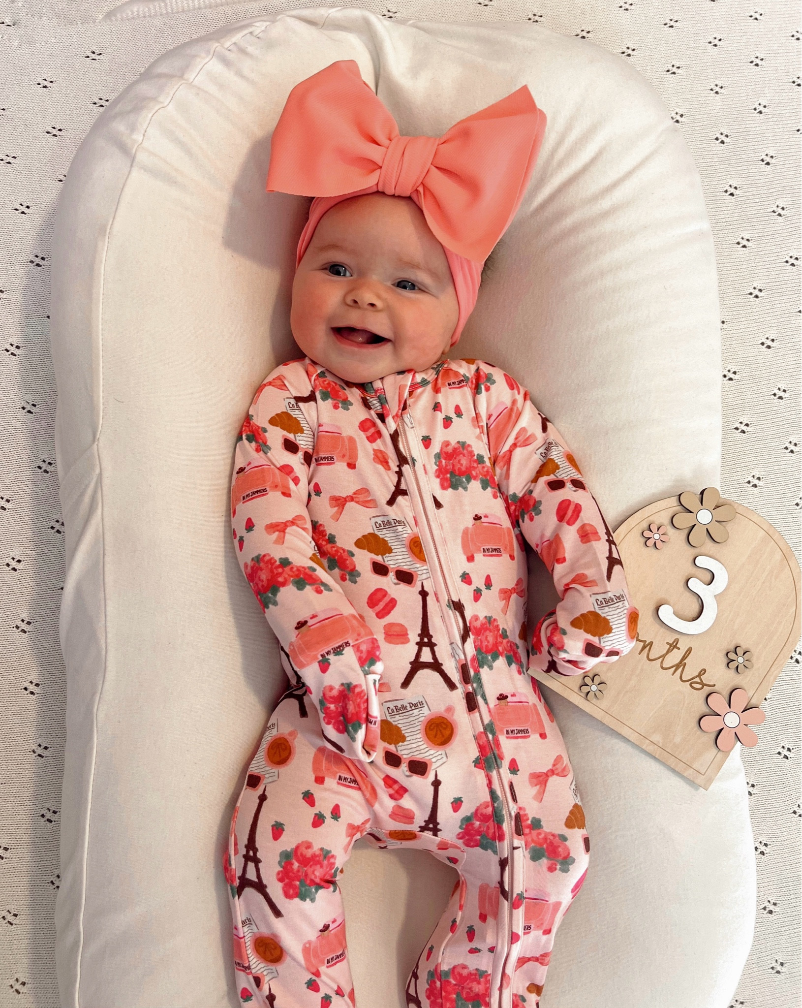 3 months with my little croissant 🥐 🎀 ☕️🌹 

#CapriJamesHartmann #3monthsold 

#LTKBaby