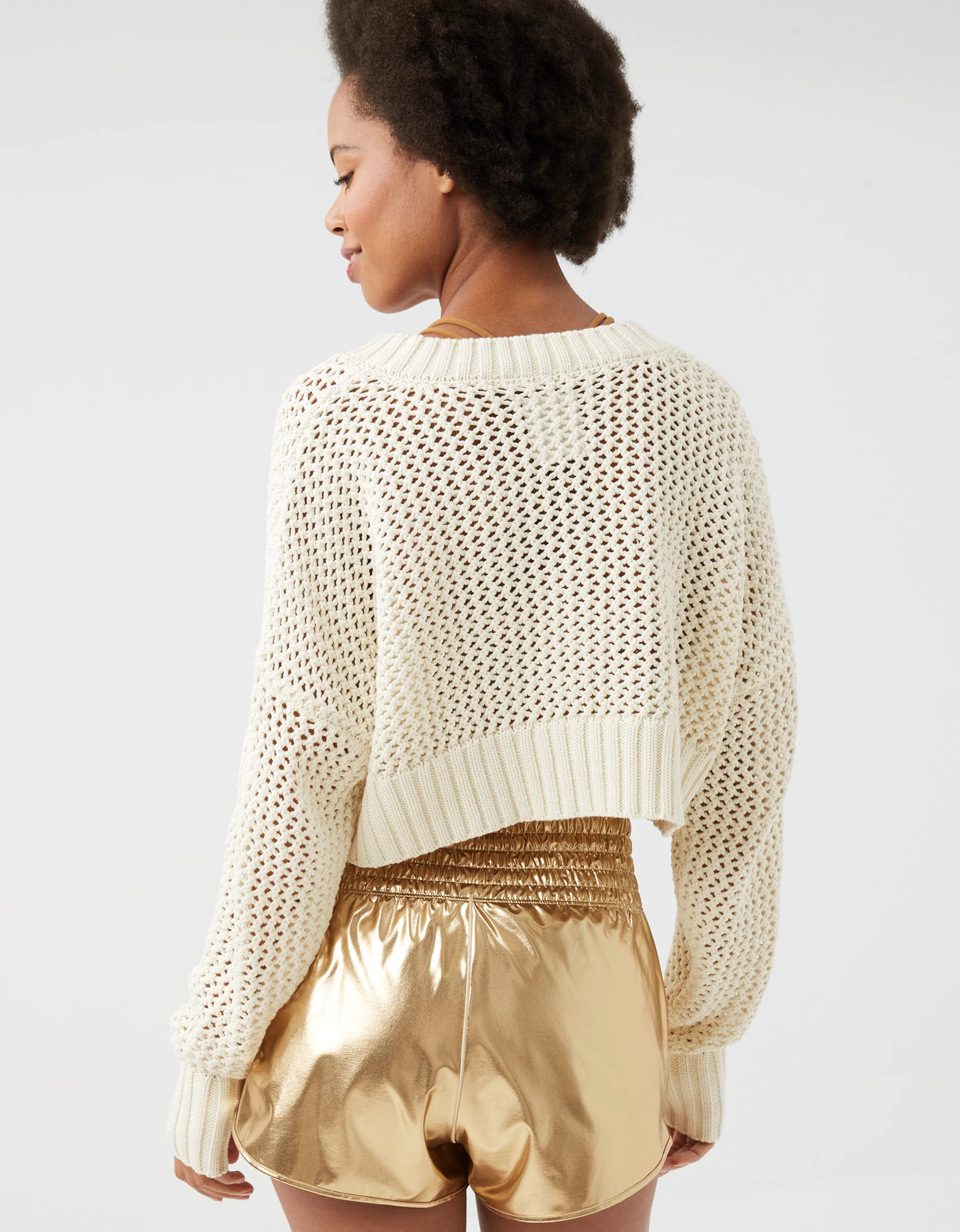 OFFLINE By Aerie Crochet V Neck Sweater | Aerie