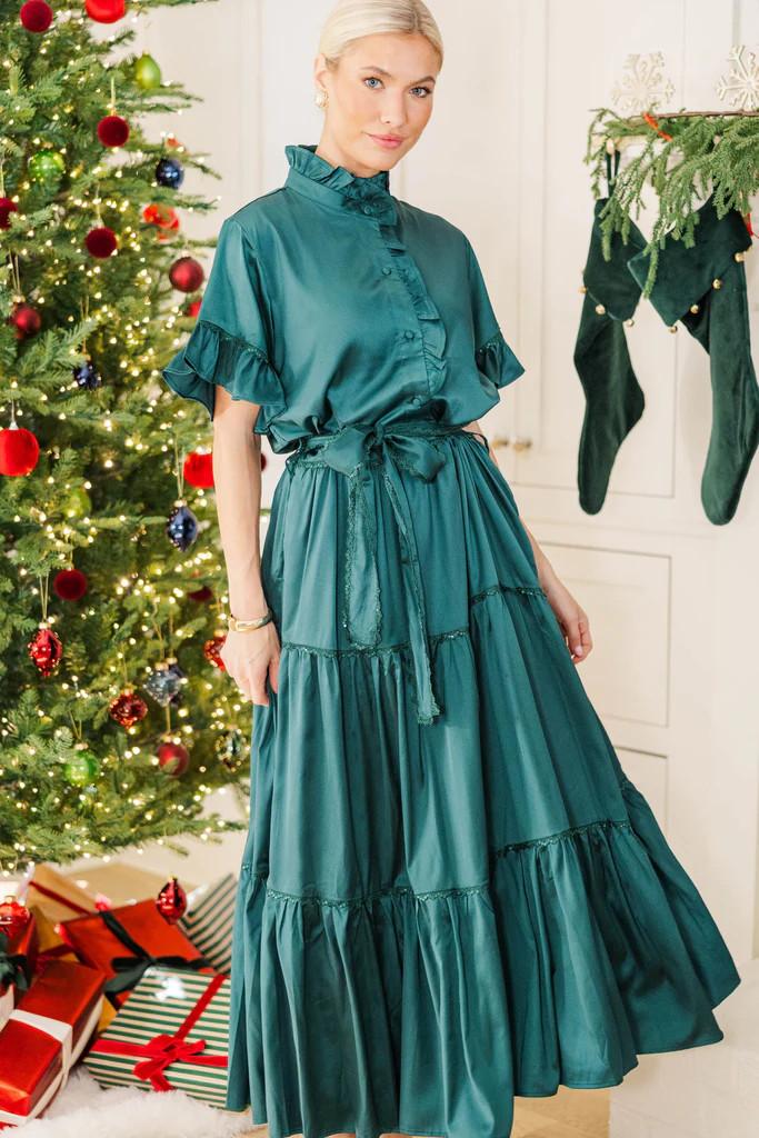 The Victorious Emerald Maxi Dress | The Mint Julep Boutique
