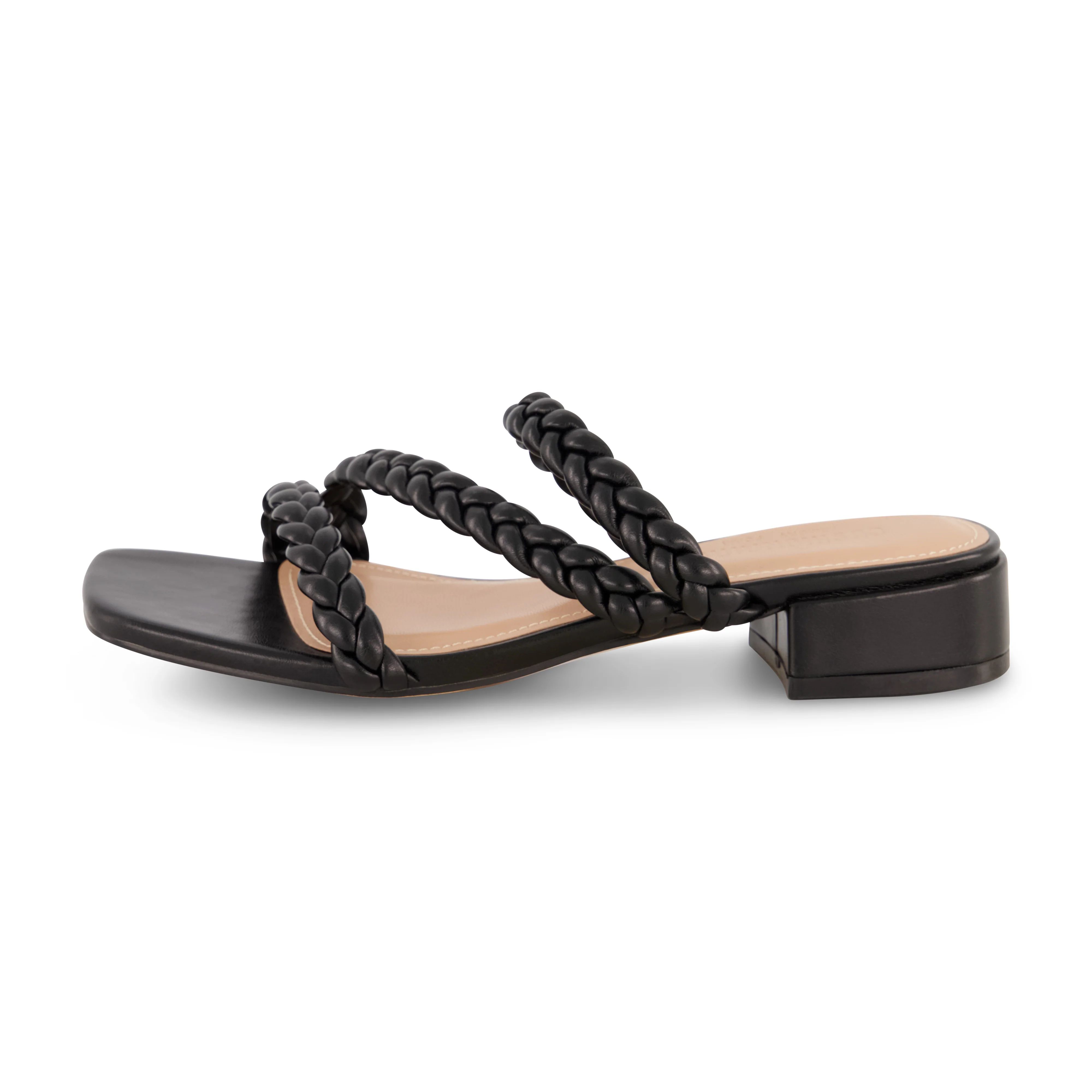 Newton Braided Block Heel Sandal | Cushionaire