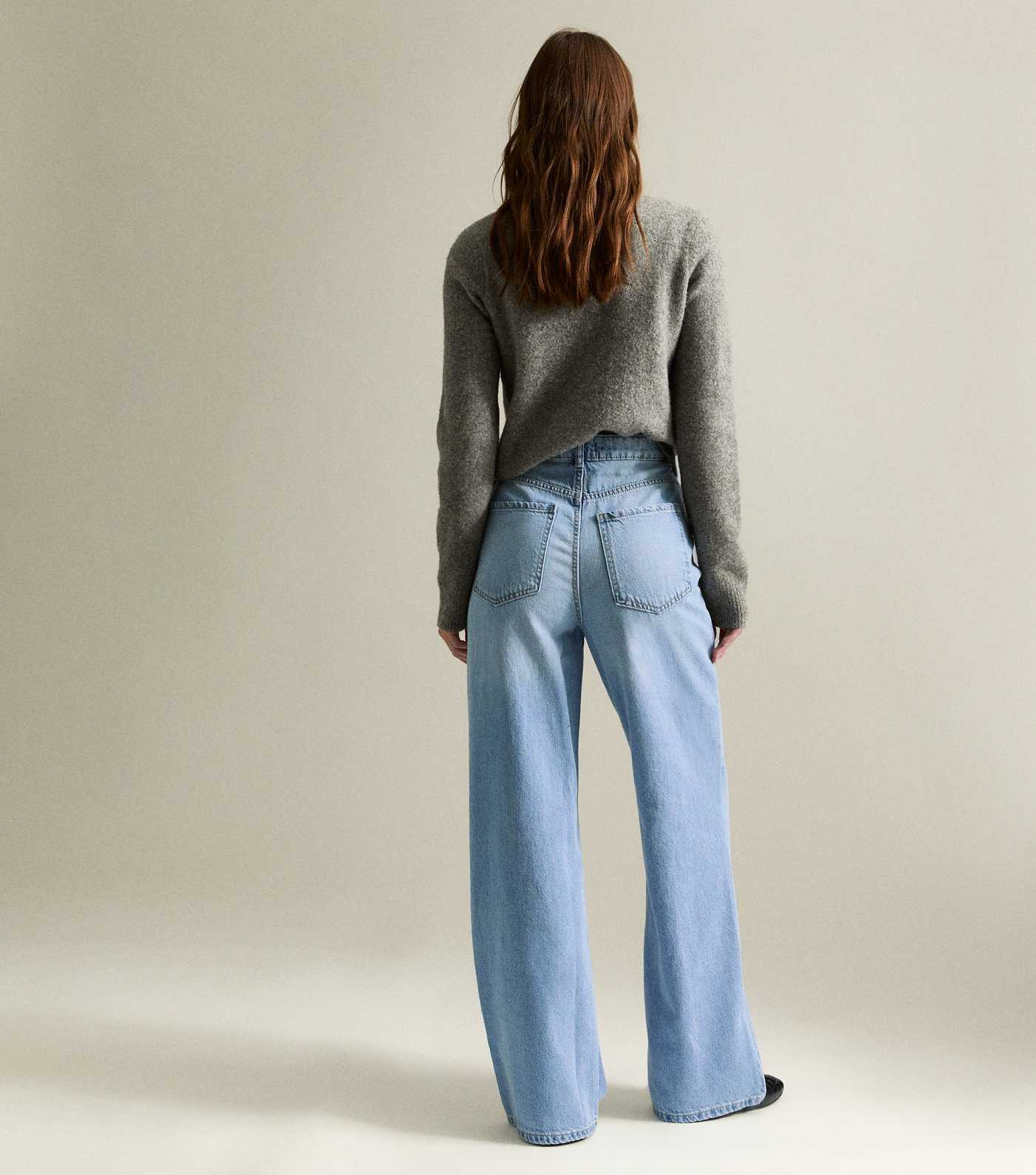 Light Blue Adalae High Waisted Wide Leg Jeans | New Look | New Look (UK)