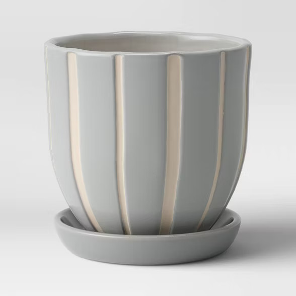 Earthenware Ceramic Grooves Planter - Threshold™ | Target
