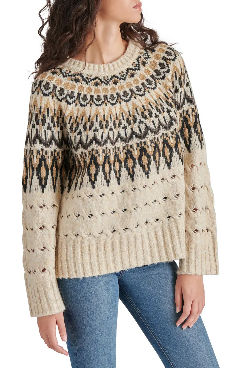 Steve Madden Suzette Fair Isle Sweater | Nordstrom | Nordstrom