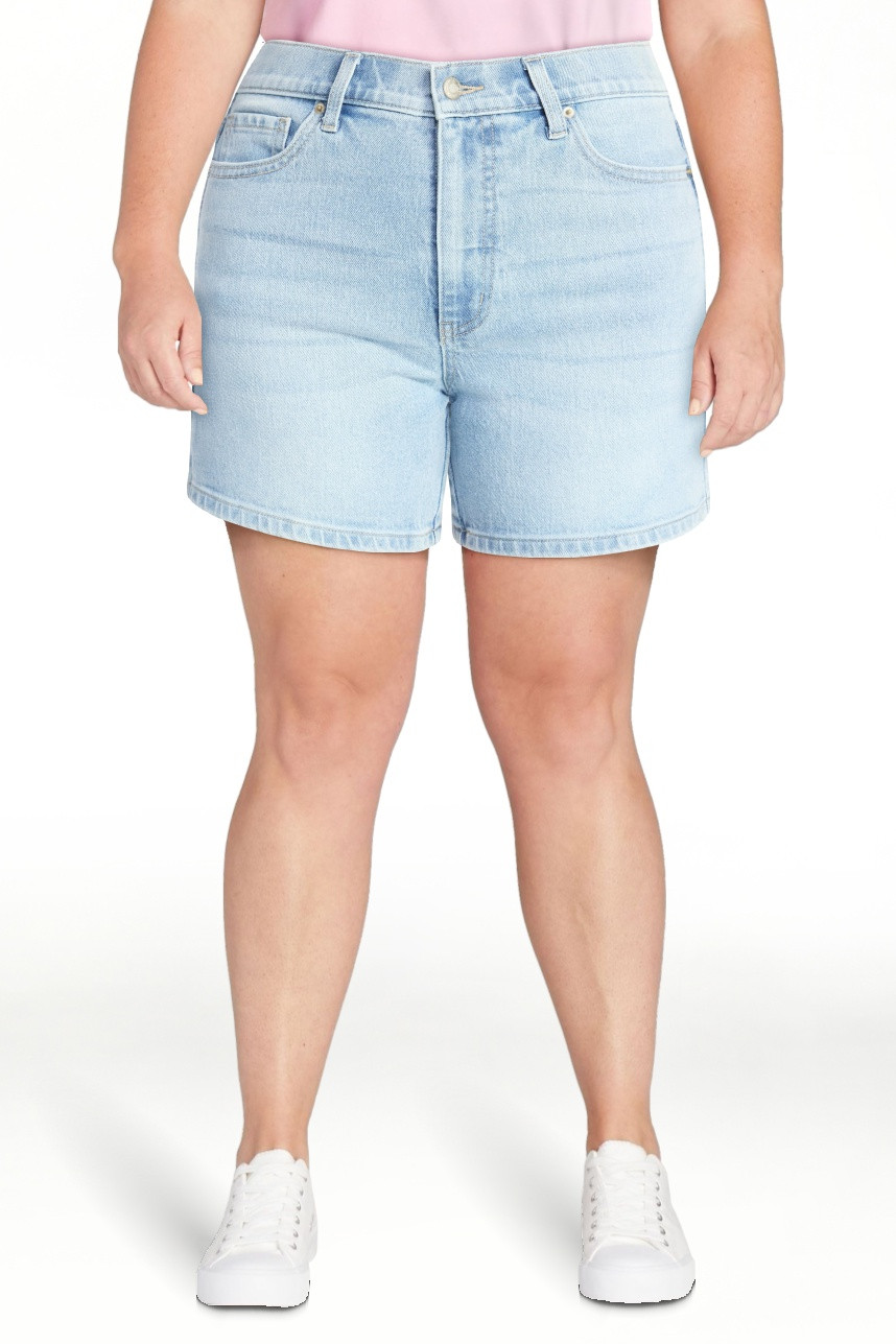 Time and Tru Women's High Rise Denim Shorts, 5" Inseam, Sizes 0-20 | Walmart (US)