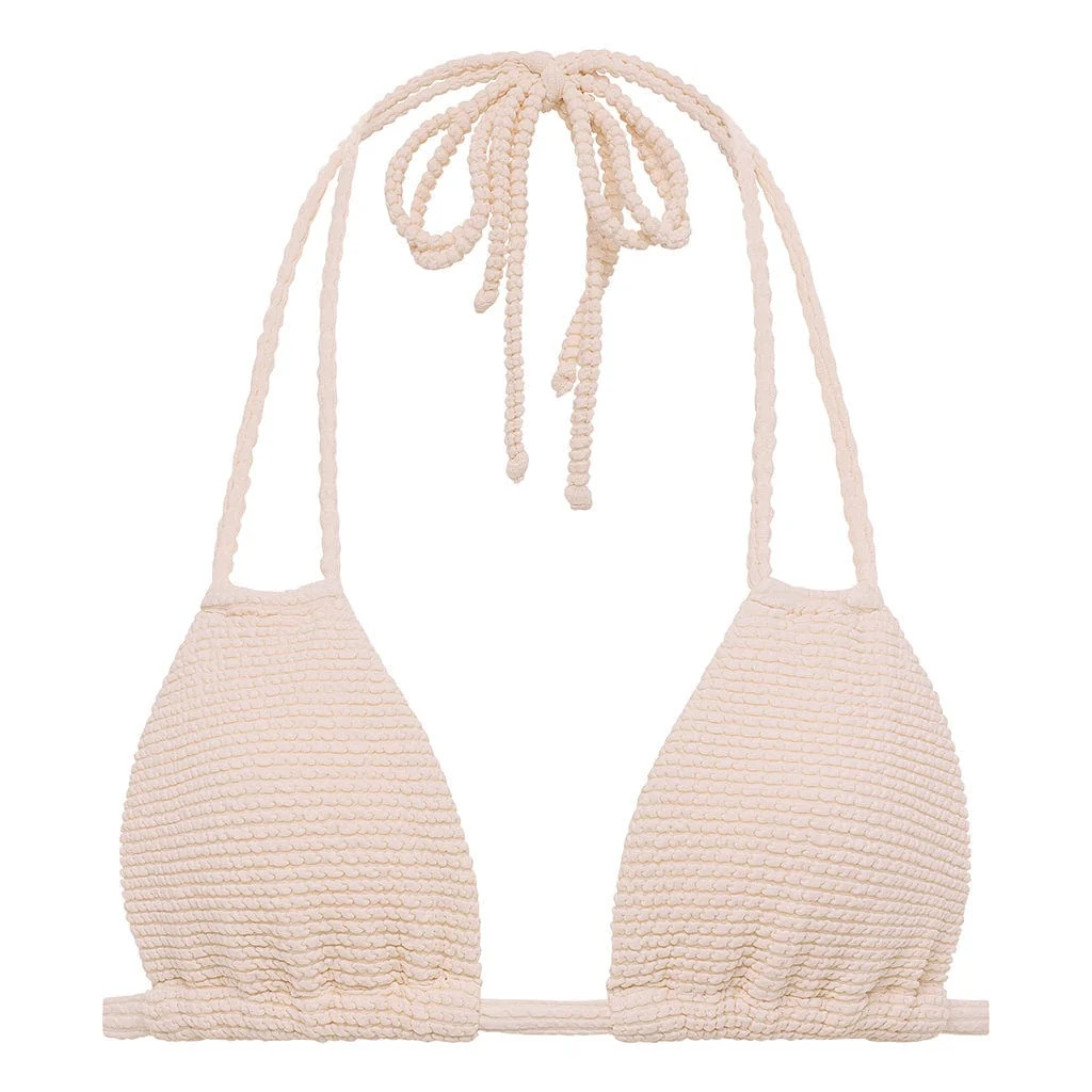 Crema Scrunch Solo Bikini Top | Montce